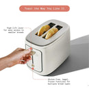 2-Slice Toaster with Touch-Activated Display - White