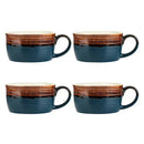 Set of 4 Oversized Mugs - Blue