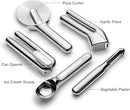 6pc Kitchen Gadget Set - Stainless Steel Utensils