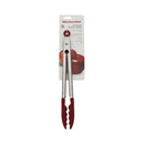 Silicone-Tipped Tongs - Red
