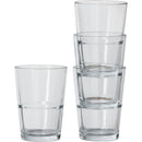 Glass Stackable Tall Tumblers Set of 6