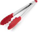 Silicone-Tipped Tongs - Red