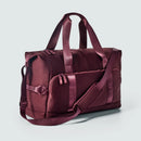 Faux Neoprene Weekender Bag - Maroon