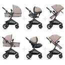 Evenflo Pivot Modular Travel System with LiteMax Infant Car Seat - Desert Tan