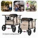 XC+Evo Luxury Comfort Stroller Wagon 4 Passenger - Mocha