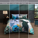 Bebejan Peacock Jardin 5 Piece Reversible Comforter Set - King