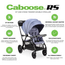 Caboose RS Stroller Premium Sit and Stand Stroller -Jet
