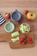 2-Pack 5 Oz Glass Baby Food Storage Jars with Silicone Airtight Lids