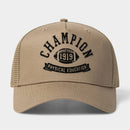 Adult Phys Ed Twill Trucker Hat - Khaki