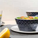 Melamine 12-Piece Dinnerware Set - Dishwasher Safe for Indoor & Outdoor Use - Blue