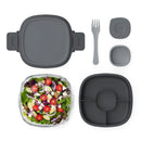 Glass Salad Container - Dark Gray