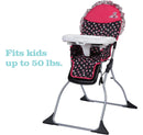 Simple Fold Plus High Chair - Minnie Dot Fun