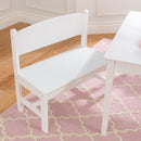 KidKraft Nantucket Wooden Table With Bench and 2 Chairs, Children's Furniture - White