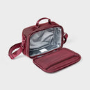 Faux Neoprene Lunch Tote - Burgundy