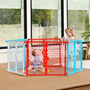 Super Wide Baby Gate and Play Yard - Red, White and Blue