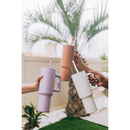 Portable 40oz Stainless Steel Tumbler - Almond Birch