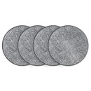Stamping Stoneware Dinner Plate Set of 4 - White/Black