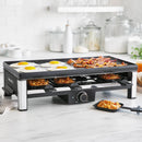 Ceramic Nonstick Ultimate Gourmet Grill-PFAS Free - Black: Indoor Smokeless Griddle, Raclette, 1500W