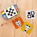 Black White and Bright Floor Mirror: Shapes and Colors, Patterns - Illustrated Animals