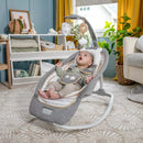 Plush Modern Baby Rocker & Stationary Seat - Beige
