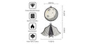 Oven Mitt and Moon Trivet Kitchen Set - Black/Gray