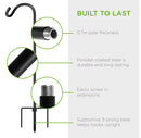 Adjustable Metal Garden Shepherd Hooks - Black
