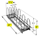 Slide Out Pan Lid Holder - Chrome-Plated Steel
