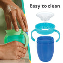 Wonder Cup - Spill-Proof Toddler Sippy Cups (2 Pack) 7 oz - Blue/Red