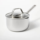 1.5qt Stainless Steel Sauce Pan with Straining Lid - Silver