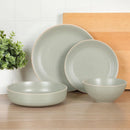 Double Bowl Stoneware Dinnerware Set - Sage Green