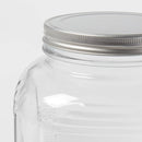 128oz Clear Glass Food Storage Jar with Stainless Steel Lid