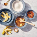 5pc Earthenware Ceramic Mixing Bowl Set - Blue