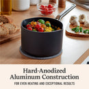 2.5qt Nonstick Hard Anodized Sauce Pan With Lid