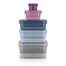10pc Plastic Food Storage Container Set with Skid Free Soft Base