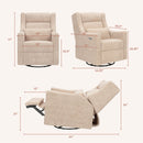 Kiwi Plus Power Glider Recliner with Power Headrest - Chai Shearling