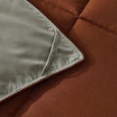 Light Weight Down Alternative Reversible Comforter Set, King - Brick