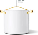 Stock Pot - White Enamel