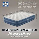 AlwayzAire Air Mattress Queen with Built-in Dual Pump