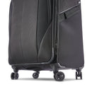 Softside Large Checked Spinner Suitcase - Black