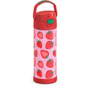 16oz Vacuum Insulated Stainless Steel Water Bottle - Strawberry Smiles