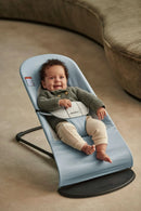Baby Bouncer Bundle with Toy - Blue/Gray