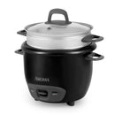 Aroma 6-Cup Rice & Grain Cooker - ARC-743-1NGB, Black