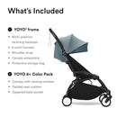 Yoyo3 Stroller Black Frame Bundle 6  - Aqua