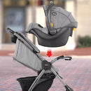 Chicco Mini Bravo Plus Travel System - Slate | Grey Mini Bravo Plus Slate