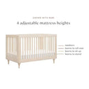 Lolly 3-in-1 Convertible Crib with Toddler Bed Conversion Kit - Washed Natural