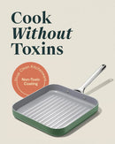 11.02" Nonstick Square Grill Fry Pan - Sage