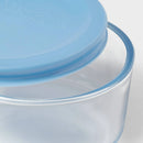 8-Piece Round Glass Food Storage Container Set - Blue