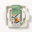 2pc Stoneware Square Baking Dish Set Cream - ™