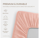 Muslin Fitted Bassinet Crib Sheet - Lace Pink