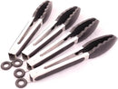 Utility Tong with Rubber Tip and Locking Clip, 9-Inch (4-Pack)